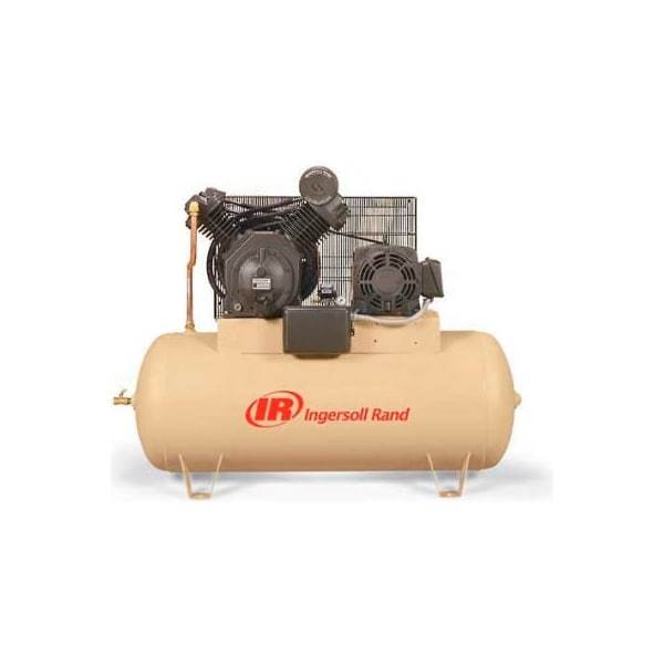 Ingersoll-Rand Ingersoll Rand 7100E15-V, 15HP, Two-Stage Compressor, 120 Gal, Horiz., 175 PSI, 50 CFM, 3-Phase 200V 45466109 - main